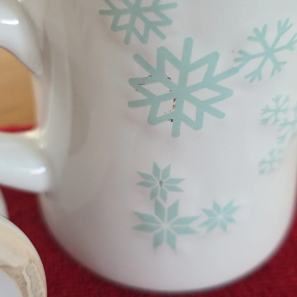 Vintage Disney MICKEY MOUSE SNOW MAN MUG SET - Picture 6 of 7